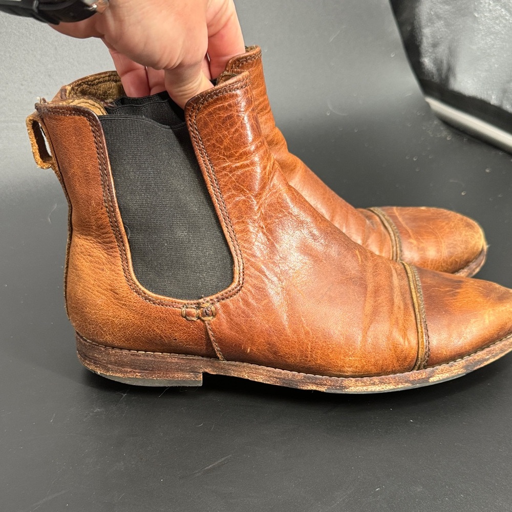 Seal of Sutro Brown Leather Chelsea Boots - Classic Pull-On Style